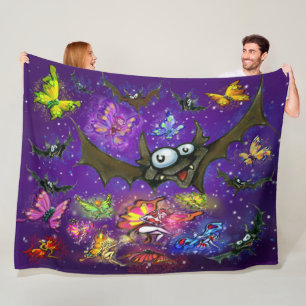 Bats Fleece Blanket