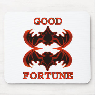 Bats Good Fortune 1 The MUSEUM Zazzle Gifts Mouse Pad