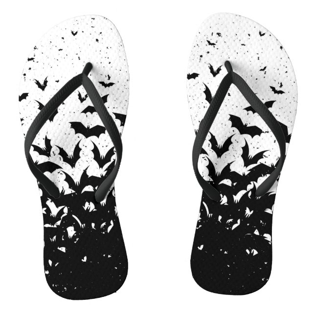 Bats Halloween Horror Vampire Thongs (Footbed)