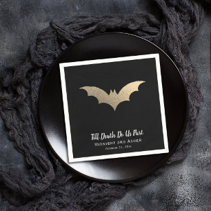 Bats Halloween Wedding  Napkin