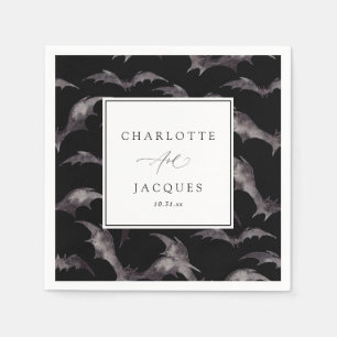 Bats Halloween Wedding Napkin