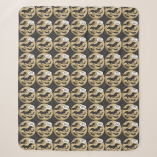 Bats Having Party on Full Moon Sherpa Blanket