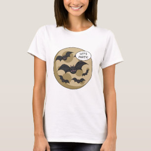 Bats Having Party on Full Moon T-Shirt