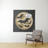 Bats Having Party on Full Moon