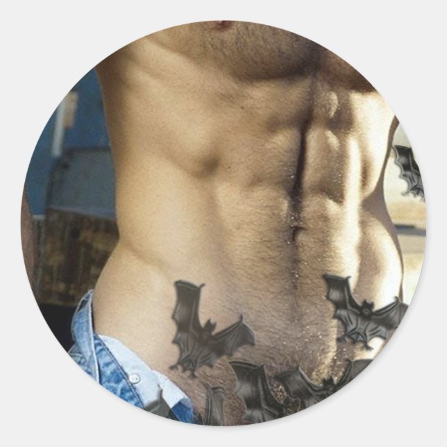 Bats in the attic! classic round sticker (Front)