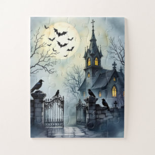 Bats in the Belfry - Crows on the Gate *AI Fantasy Jigsaw Puzzle