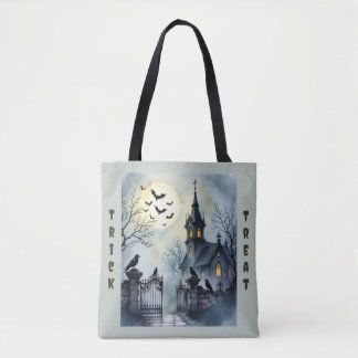 Bats in the Belfry - Crows on the Gate *AI Fantasy Tote Bag