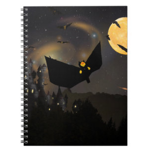 Bats Moon and Halloween Notebook