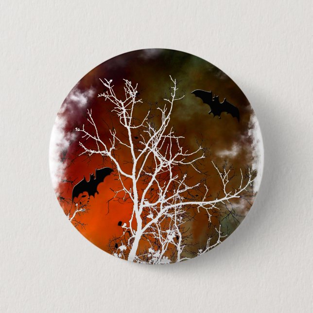 bats night out 6 cm round badge (Front)