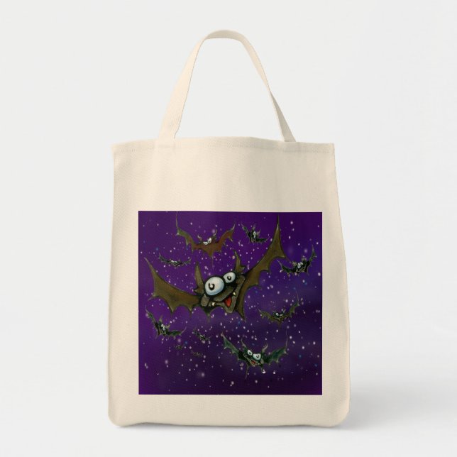 Bats Night Sky Tote Bag (Front)