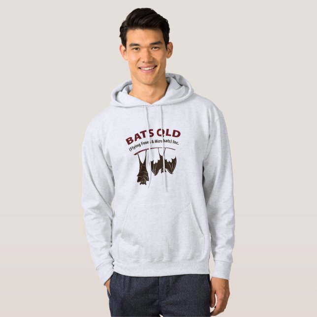 Bats QLD Coloured Mens Hooded Sweatshirt (Front Full)