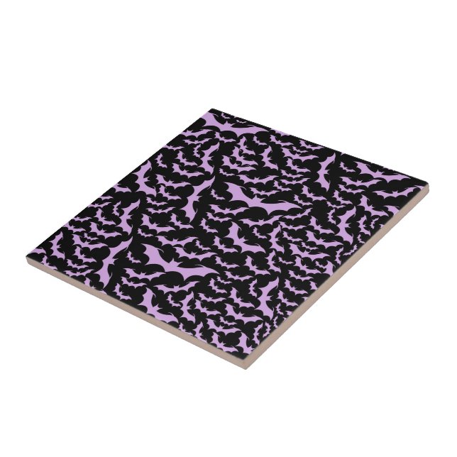 Bats Repeating Pattern Tile (Side)