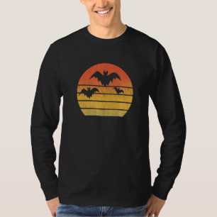Bats Retro Vintage 60s 70s Sunset Wild Animal T-Shirt