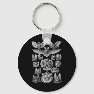 Bats Scientific Illustration Drawing Biology Art H Key Ring