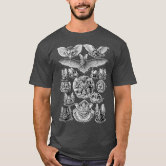 Bats Scientific Illustration Drawing Biology Art H T-Shirt