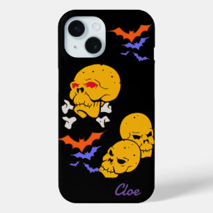 Bats Skull Spider iPhone Case - Gothic Design!