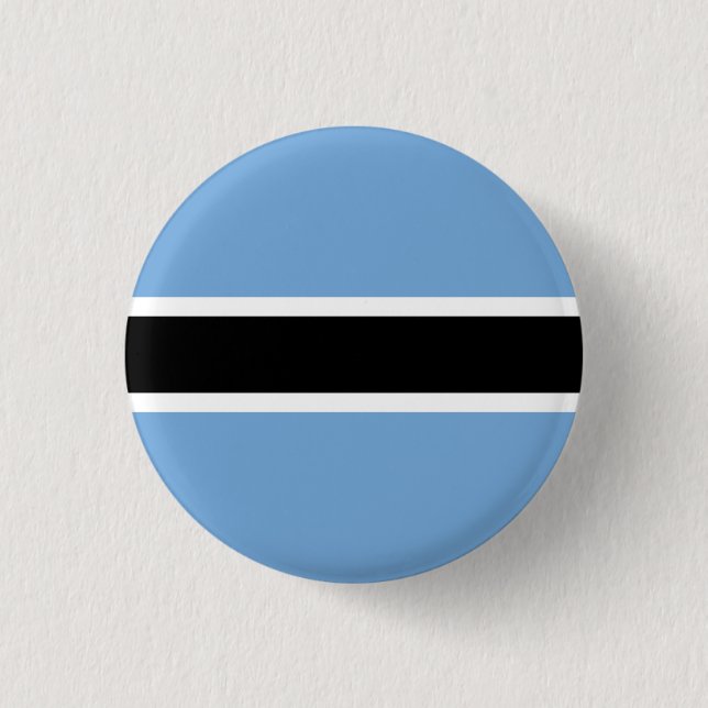 Batswana Flag, Flag of Botswana 3 Cm Round Badge (Front)