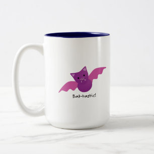 Battastic Pink Bat Two-Tone Coffee Mug