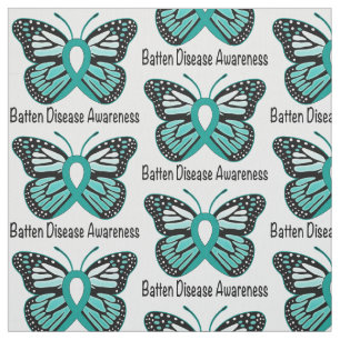 Batten Disease Awareness Butterfly Fabric