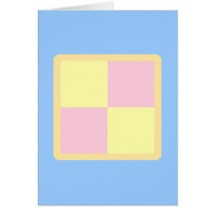 Battenburg Cake. Pink and Yellow.