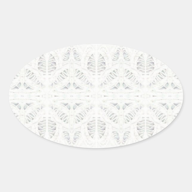 BATTENBURG LACE Oval Stickers (Front)