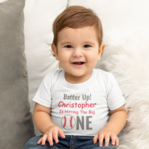 Batter Up! Baseball 1st Birthday Baby T-Shirt