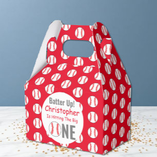 Batter Up! Baseball 1st Birthday Favour Box