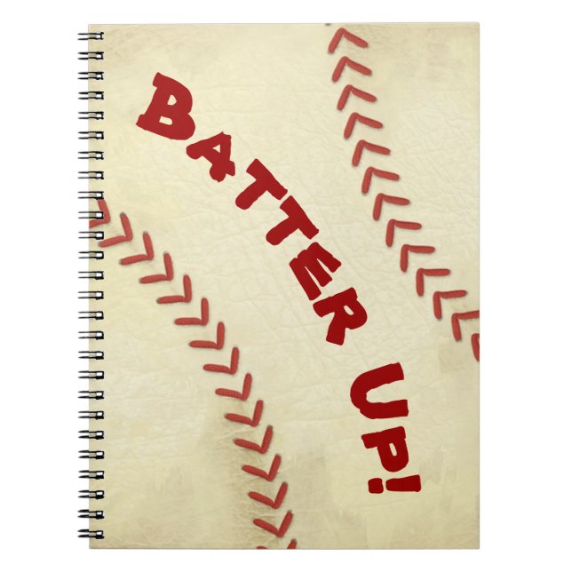 Batter Up Baseball Spiral Notebook (Front)