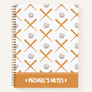 Batter Up Baseball Sports Add Your Name Notebook