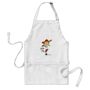 Batter Up Girls Baseball T-shirts and Gifts Standard Apron