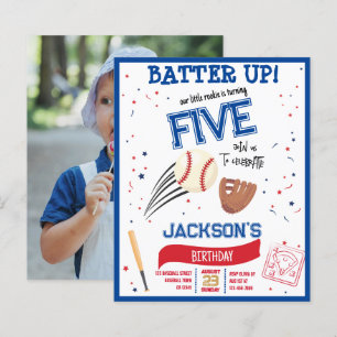 Batter Up Rookie Baseball Budget Photo Birthday