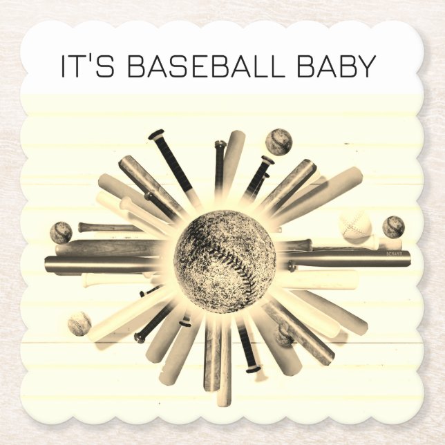 BATTER UP SUNDAY! PAPER COASTER (Front)