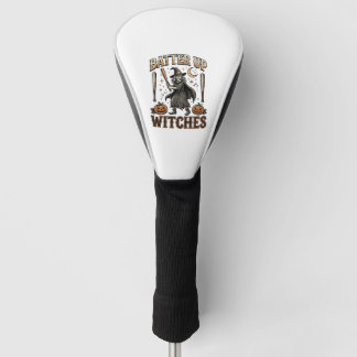 Batter Up Witches Vintage Halloween Baseball Desig Golf Head Cover