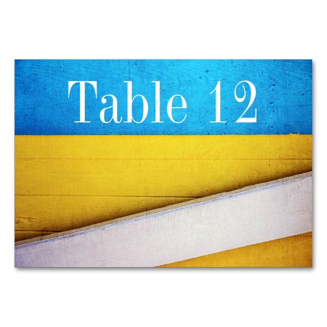 Battered Building-Minimal Abstract by STaylor Table Number (Front)