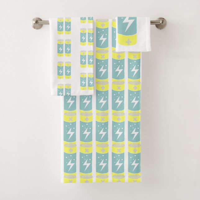 Batteries Bath Towel Set (Insitu)