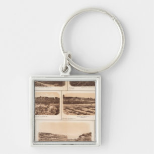 Batteries, redoubts, building, canal, bridge key ring