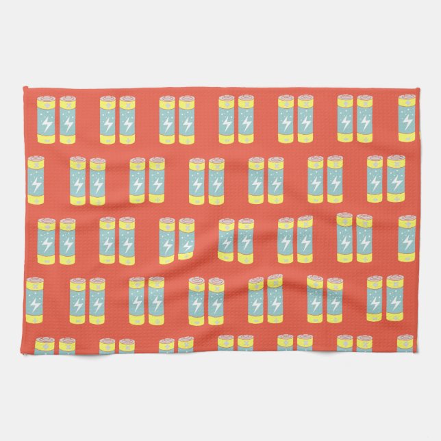 Batteries Tea Towel (Horizontal)