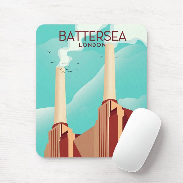 Battersea London Mouse Pad (With Mouse)