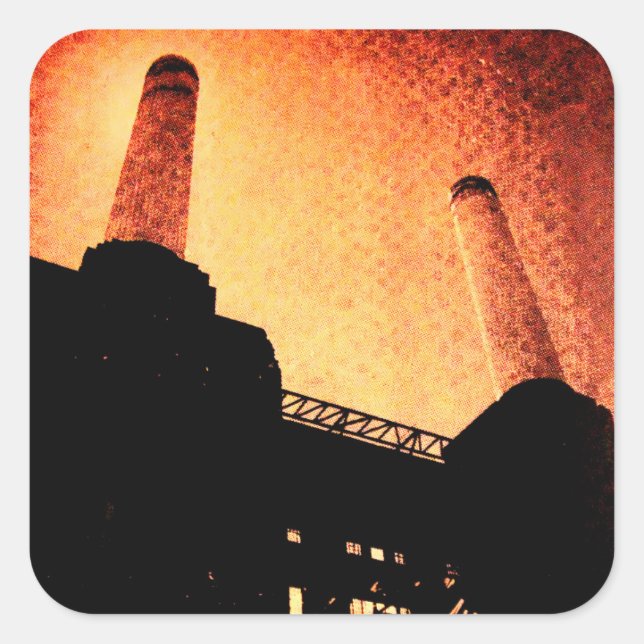 Battersea power station square sticker (Front)