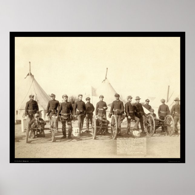 Battery E of 1st Artillery & Hotchkiss Gun SD 1891 Poster (Front)