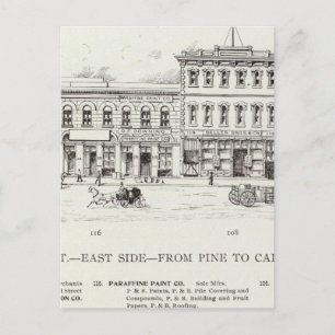 Battery East side Pine and California Postcard