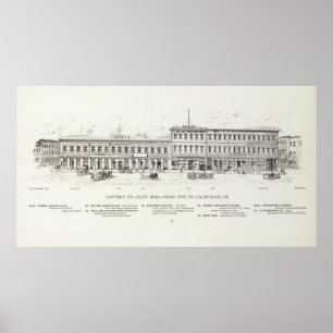 Battery East side Pine and California Poster