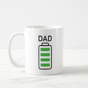 Battery Full Dad Mug – Gift for Dad, Grandpa