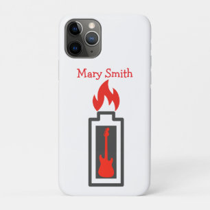 Battery, Guitar and Flame iPhone 11 Pro Case