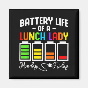 Battery Life Of A Lunch Lady Monday Friday Busy Sc Magnet