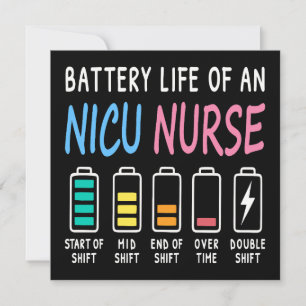 Battery life of a NICU nurse humor chart