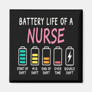 Battery life of a nurse humor chart magnet