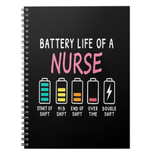 Battery life of a nurse humor chart notebook
