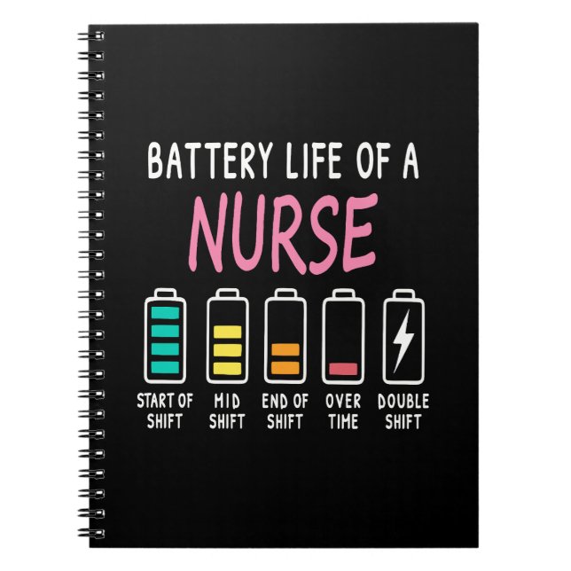 Battery life of a nurse humor chart notebook (Front)