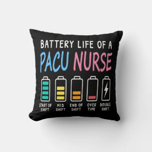 Battery life of a PACU nurse levels humor Cushion